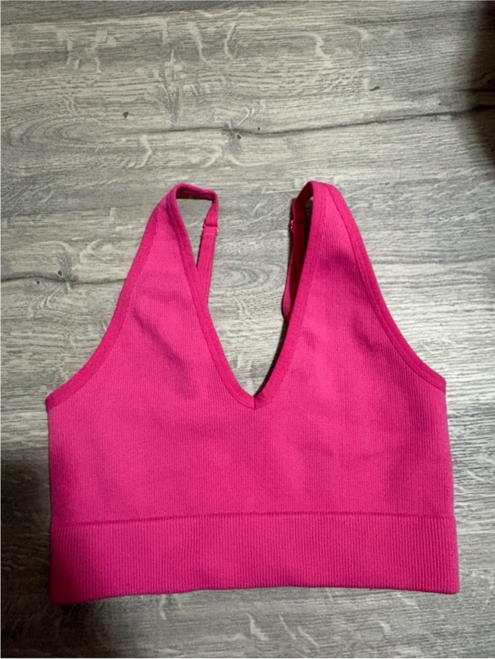 3 for $14 garage Hot Pink V-Neck Ribbed Crop Top size medium